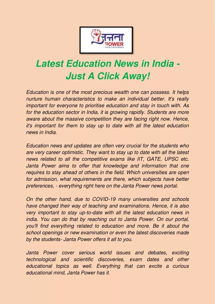 latest education news in india just a click away