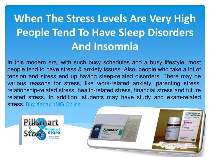 PPT - When The Stress Levels Are Very High People Tend To Have Sleep ...