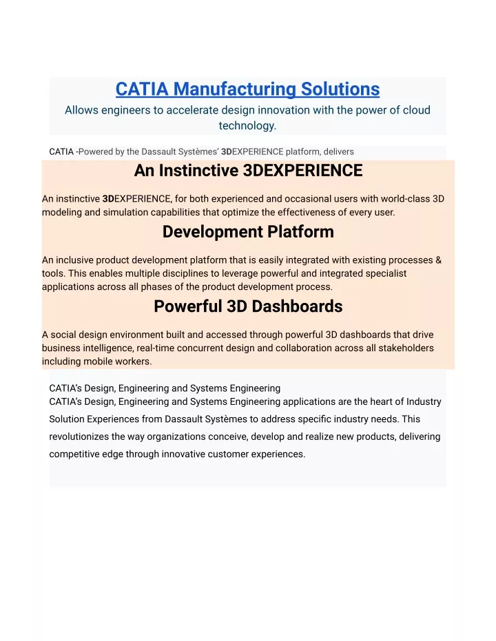 catia manufacturing solutions allows engineers