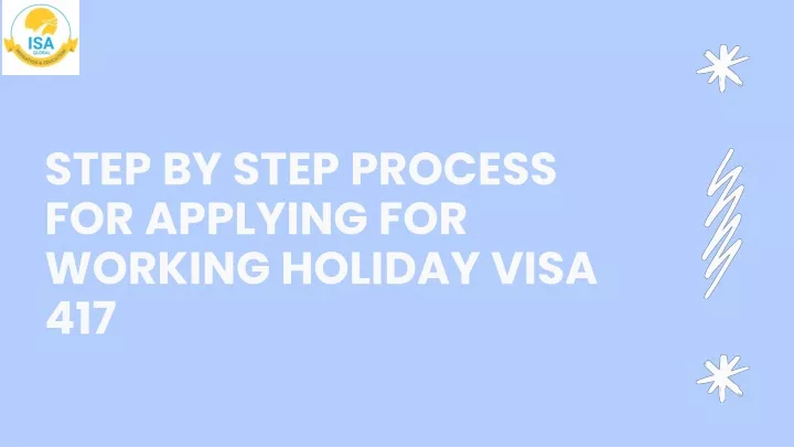step by step process for applying for working