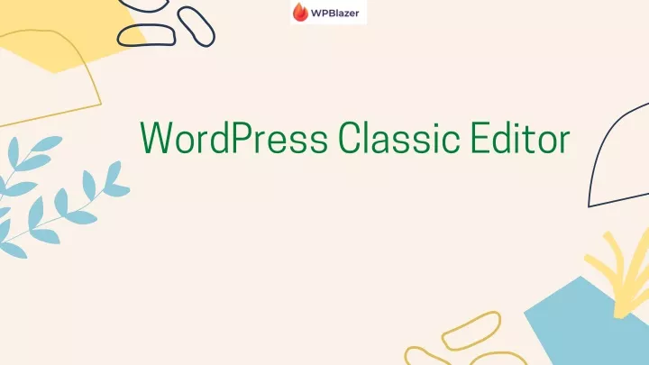 wordpress classic editor