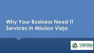 Why Your Business Need IT Services In Mission Viejo, CA - CyberTrust IT Solutions