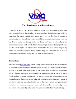 tao tao parts and body parts being able to access