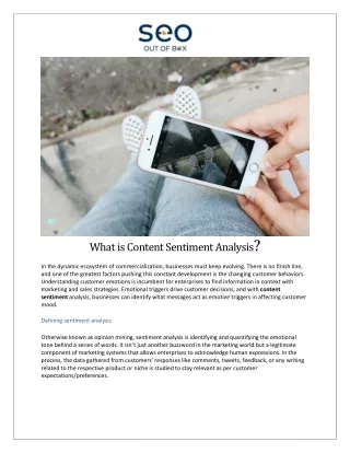 what is content sentiment analysis