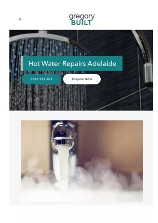 Hot Water Repairs Adelaide