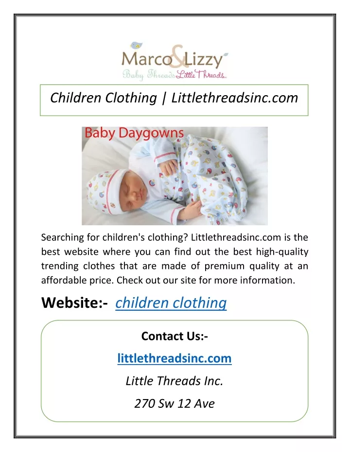 children clothing littlethreadsinc com