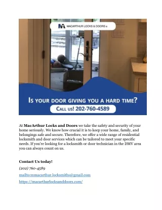 at macarthur locks and doors we take the safety