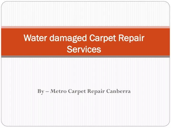 water damaged carpet repair services