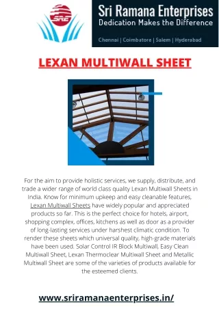 lexan multiwall sheet