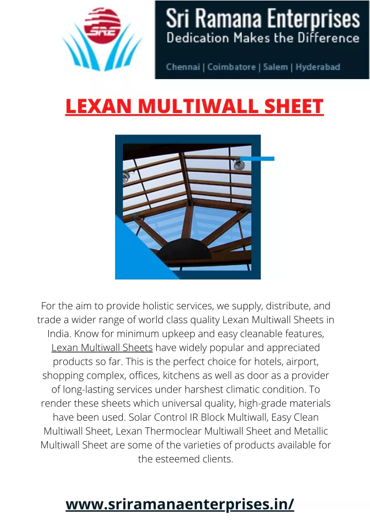 lexan multiwall sheet