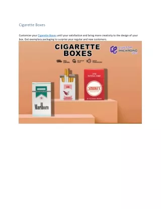 Cigarette Boxes