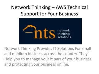network thinking aws technical support for your business