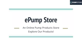ePump Store - An Online Pump Store