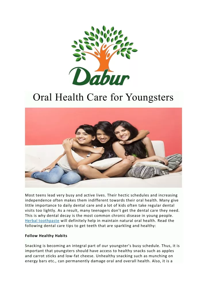 oral health care for youngsters