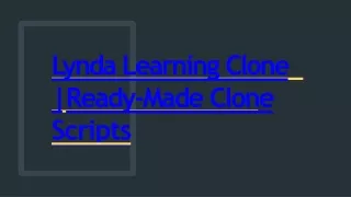 l ynda learning clone ready made clone scripts