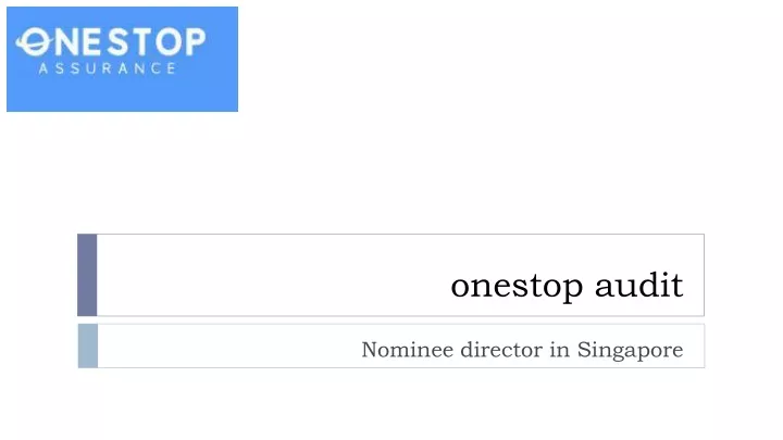 onestop audit