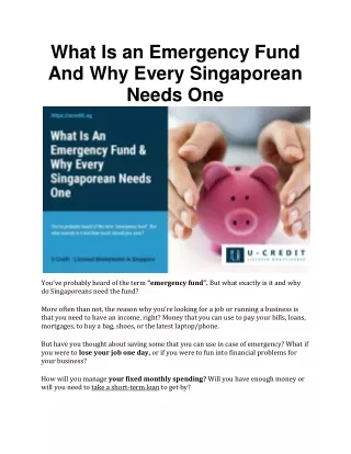 what is an emergency fund and why every