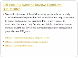 ADT Security Systems Review Expensive But Reliable