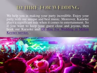 DJ Hire for Wedding