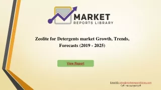 _Zeolite for Detergents Market
