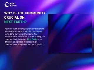 Why is community so crucial for Next Earth?