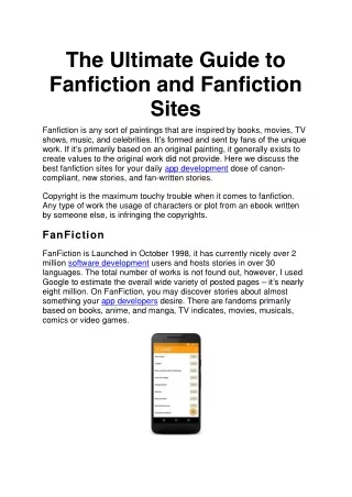 the ultimate guide to fanfiction and fanfiction