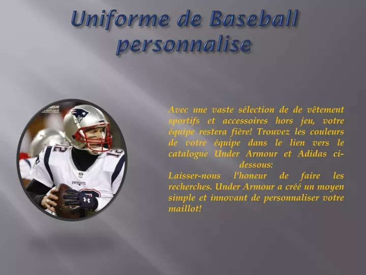 uniforme de baseball personnalise