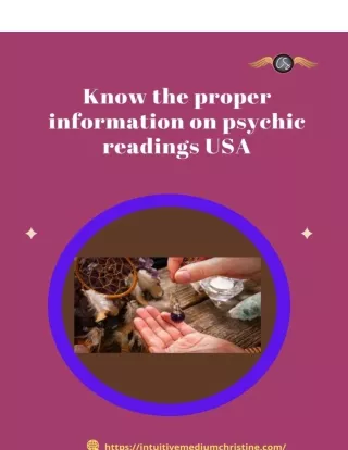 Know the proper information on psychic readings USA