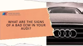 what are the signs of a bad ecm in your audi