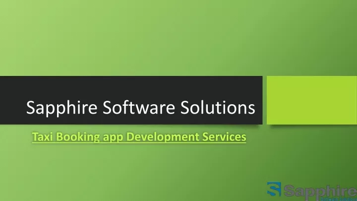 sapphire software solutions