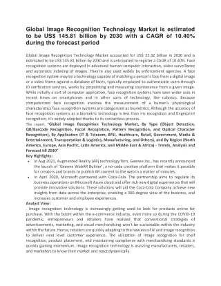 global image recognition technology market