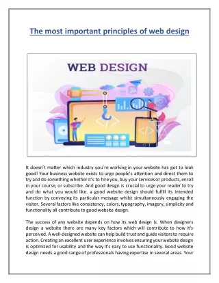the most important principles of web design