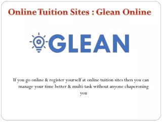 Online Tuition Sites