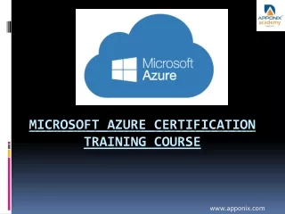 Microsoft Azure Certification Training  course PPT