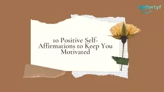 10 positive self affirmations to keep