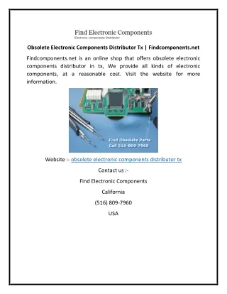 obsolete electronic components distributor