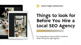 Things to look for Before You Hire a Local SEO Agency