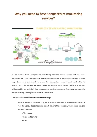 why you need to have temperature monitoring