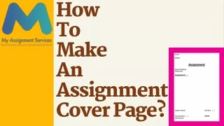 How To Make An Assignment Cover Page?
