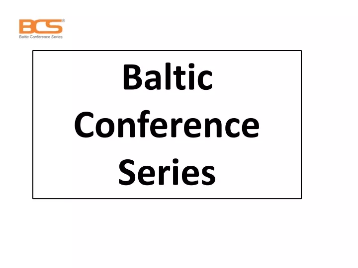 baltic conference series