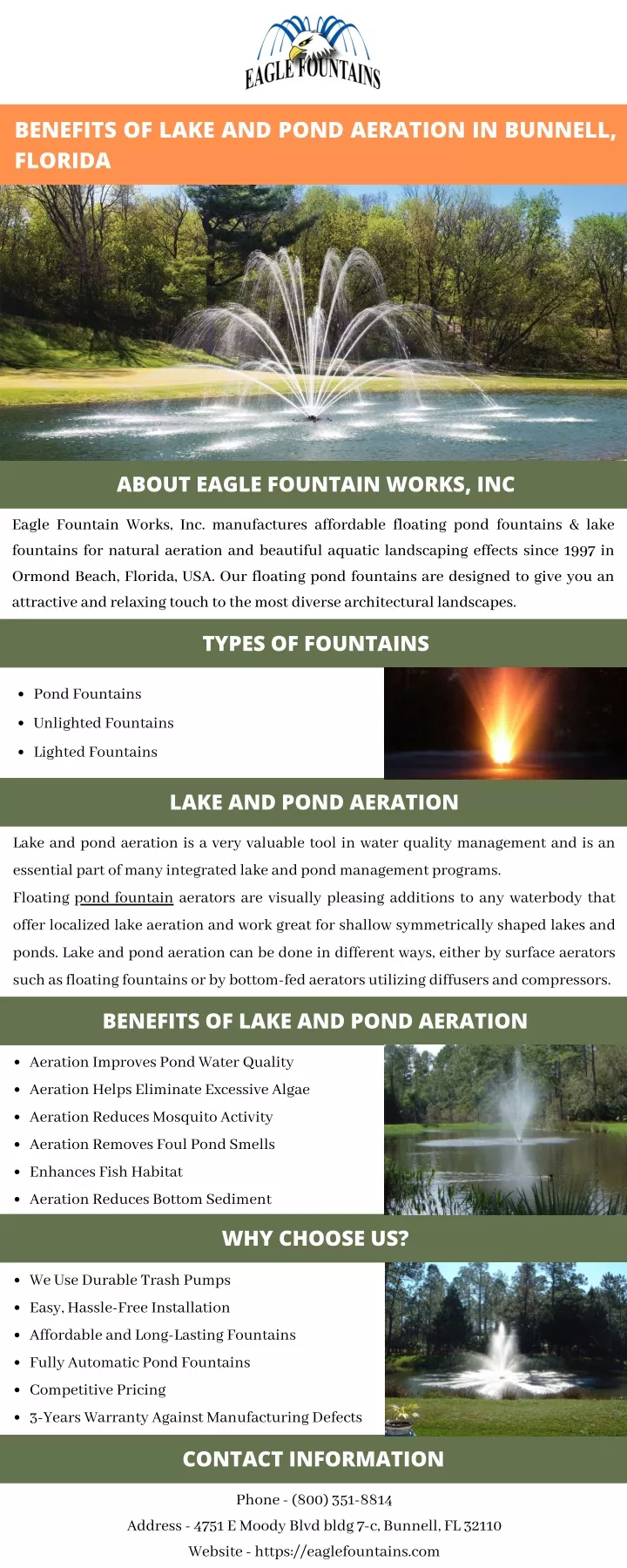 benefits of lake and pond aeration in bunnell