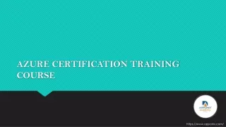 AZURE CERTIFICATION TRAINING COURSE