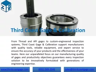 third coast gage calibration