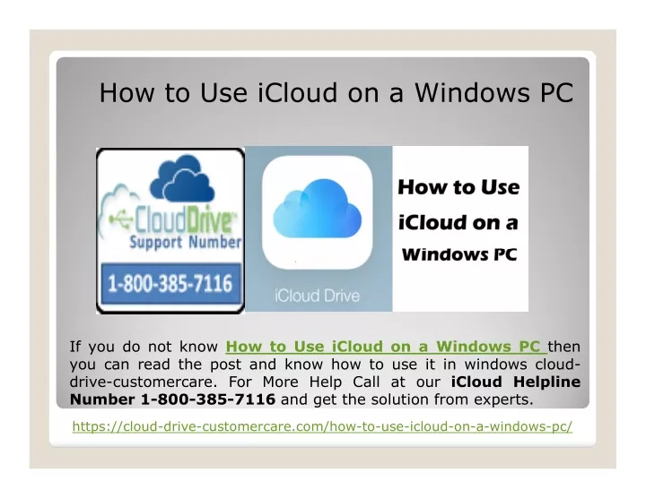 how to use icloud on a windows pc