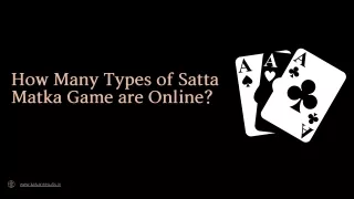 howmanytypesofsatta matkagameareonline