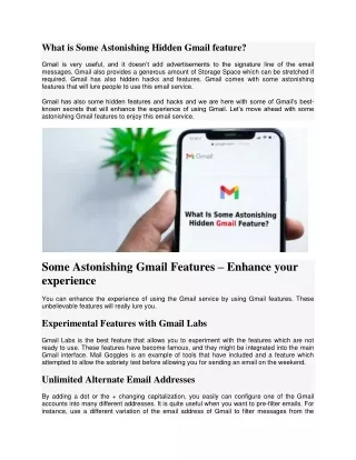 what is some astonishing hidden gmail feature