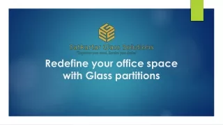 redefine your office space with glass partitions