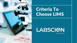 Criteria To Choose LIMS