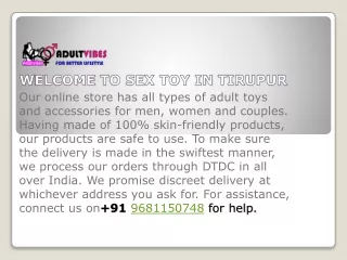 Sex Toys in Tirupur