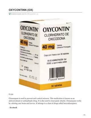 oxycontinn ox